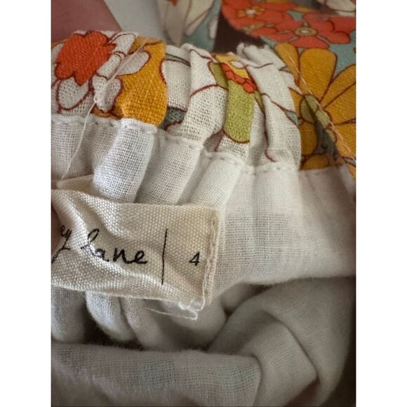 Lacey Lane girls 4 year skirt suspenders floral retro summer pull on 100% cotto - Picture 5 of 8